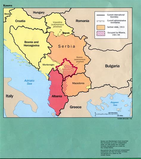 map kosovo serbia albania